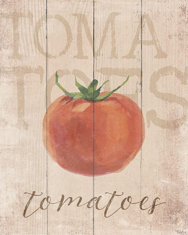 Tomatoes Black Ornate Wood Framed Art Print with Double Matting by Louise, Gigi