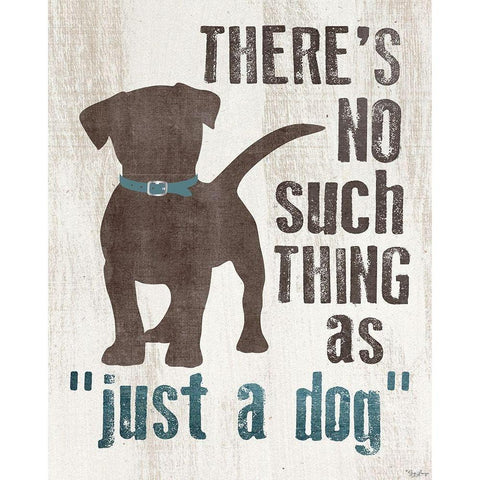 Just Dog Gold Ornate Wood Framed Art Print with Double Matting by Louise, Gigi