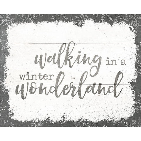 Winter Wonderland Black Modern Wood Framed Art Print by Louise, Gigi