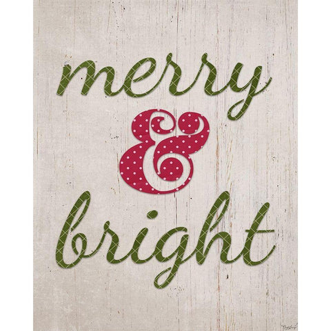 Merry Bright Black Modern Wood Framed Art Print by Louise, Gigi