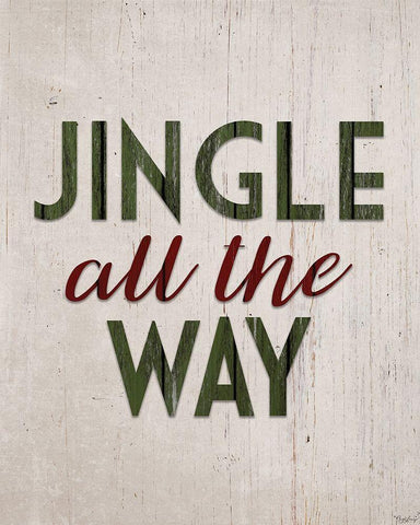 Jingle Way White Modern Wood Framed Art Print with Double Matting by Louise, Gigi