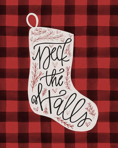 Deck Halls Black Ornate Wood Framed Art Print with Double Matting by Louise, Gigi