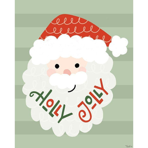 Holly Jolly White Modern Wood Framed Art Print by Louise, Gigi