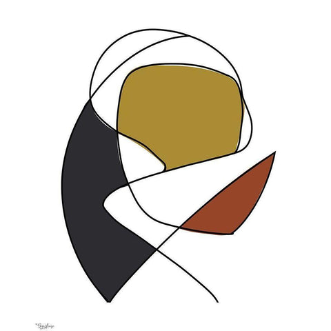 Abstract Tribeca 3 White Modern Wood Framed Art Print by Louise, Gigi