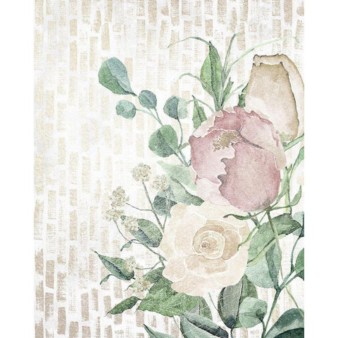 Neutral Flowers 2 Black Modern Wood Framed Art Print by Louise, Gigi