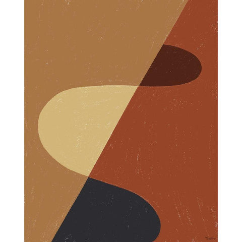 Tribeca Abstract Gold Ornate Wood Framed Art Print with Double Matting by Louise, Gigi