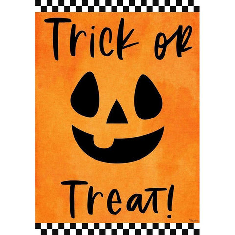 Tric Treat Jack Flag Gold Ornate Wood Framed Art Print with Double Matting by Louise, Gigi