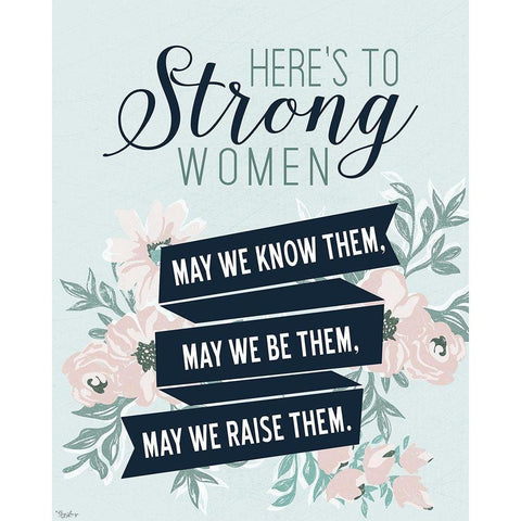 Strong Women Black Modern Wood Framed Art Print with Double Matting by Louise, Gigi