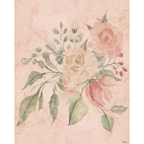 Blush Floral 2 Gold Ornate Wood Framed Art Print with Double Matting by Louise, Gigi