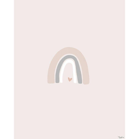 Rose Grey Rainbow Gold Ornate Wood Framed Art Print with Double Matting by Louise, Gigi