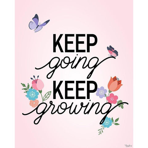 Keep Growing Butterflies White Modern Wood Framed Art Print by Louise, Gigi