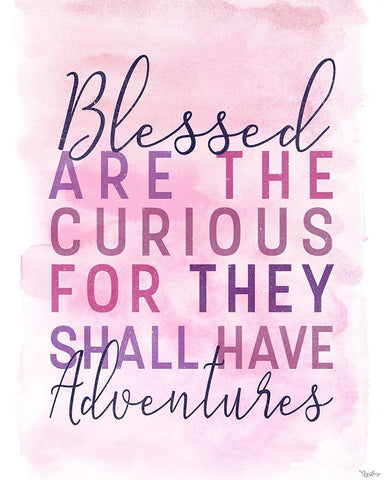 Blessed Adventures White Modern Wood Framed Art Print with Double Matting by Louise, Gigi