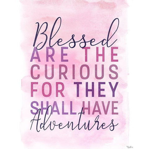 Blessed Adventures Black Modern Wood Framed Art Print with Double Matting by Louise, Gigi