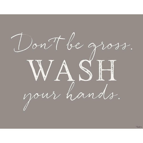 Wash Hands Black Modern Wood Framed Art Print by Louise, Gigi