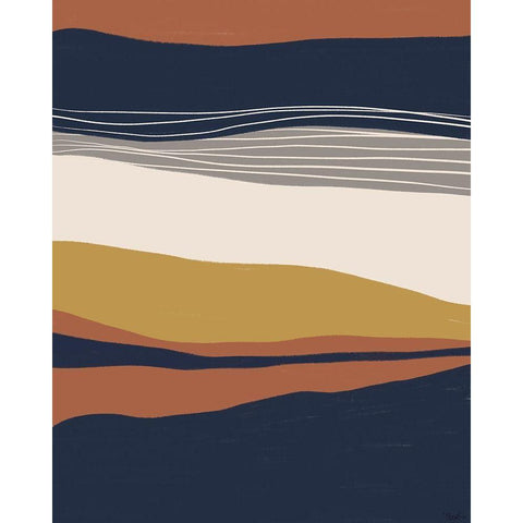 Abstract 1 Black Modern Wood Framed Art Print by Louise, Gigi