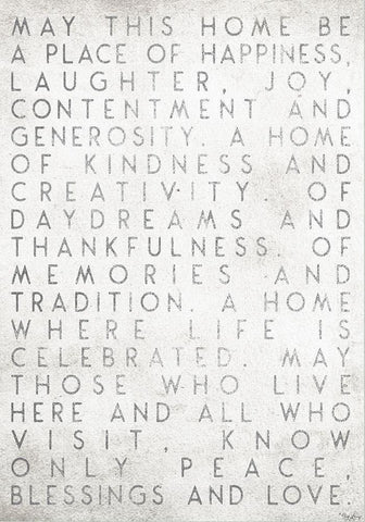 May This Home White Modern Wood Framed Art Print with Double Matting by Louise, Gigi