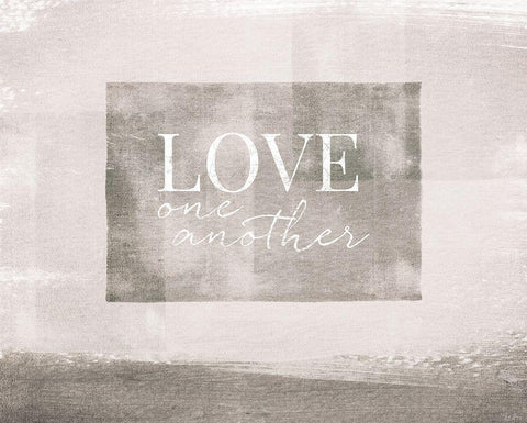 Love One Another Black Ornate Wood Framed Art Print with Double Matting by Louise, Gigi