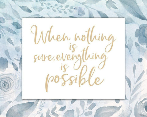 Everything Possible Black Ornate Wood Framed Art Print with Double Matting by Louise, Gigi