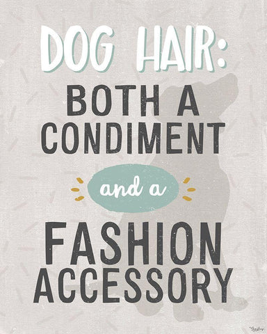 Dog Hair White Modern Wood Framed Art Print with Double Matting by Louise, Gigi