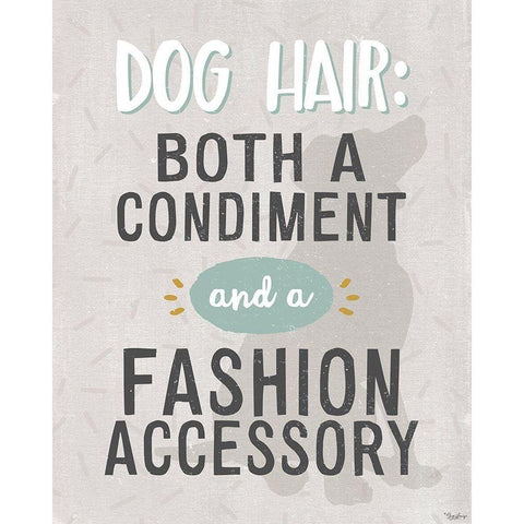 Dog Hair White Modern Wood Framed Art Print by Louise, Gigi