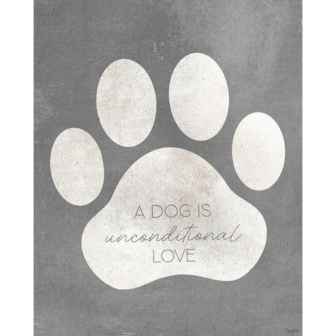 Dog Unconditional Black Modern Wood Framed Art Print with Double Matting by Louise, Gigi