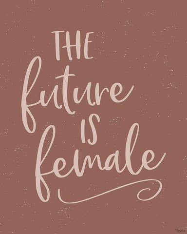Future Female White Modern Wood Framed Art Print with Double Matting by Louise, Gigi