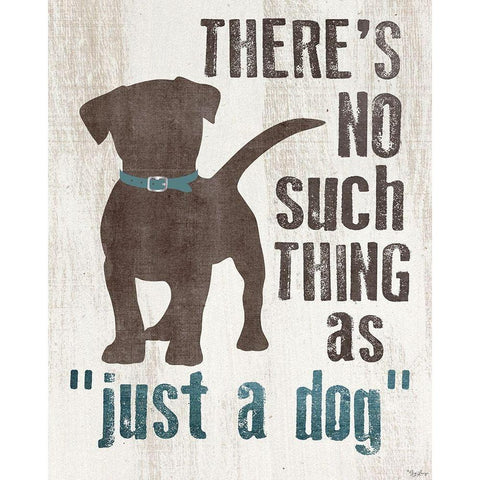 Just Dog Collar White Modern Wood Framed Art Print by Louise, Gigi