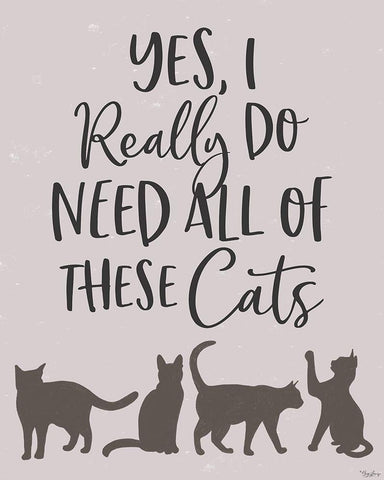 These Cats Black Ornate Wood Framed Art Print with Double Matting by Louise, Gigi