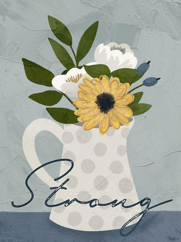 Flower_Strong White Modern Wood Framed Art Print with Double Matting by Louise, Gigi
