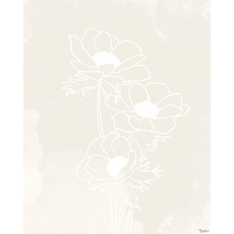 Alabaster Flowers 2 White Modern Wood Framed Art Print by Louise, Gigi