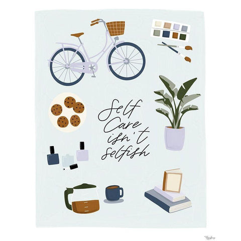 Isnt Selfish Black Modern Wood Framed Art Print with Double Matting by Louise, Gigi