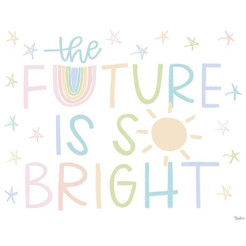 Future Bright Pastel Black Modern Wood Framed Art Print with Double Matting by Louise, Gigi