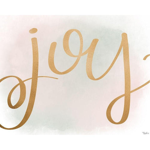 Joy Gold Watercolor Gold Ornate Wood Framed Art Print with Double Matting by Louise, Gigi