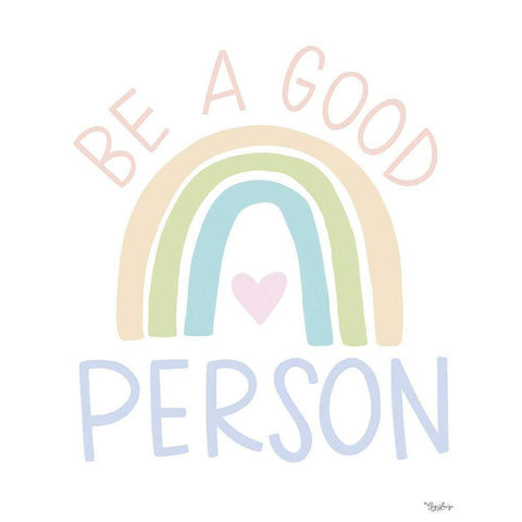 Be A Good Person Black Modern Wood Framed Art Print by Louise, Gigi