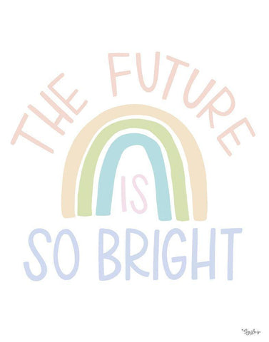 Bright Future White Modern Wood Framed Art Print with Double Matting by Louise, Gigi