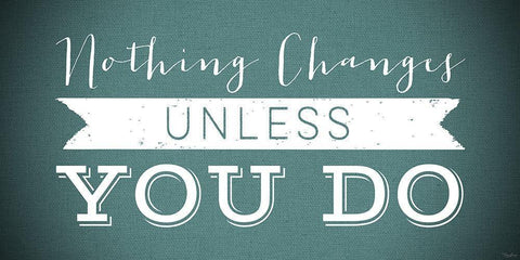 Changes Teal Black Ornate Wood Framed Art Print with Double Matting by Louise, Gigi