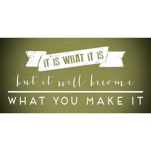 Make It Green Gold Ornate Wood Framed Art Print with Double Matting by Louise, Gigi