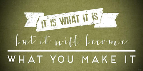 Make It Green Black Ornate Wood Framed Art Print with Double Matting by Louise, Gigi