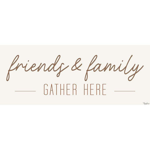 Friends Gather Black Modern Wood Framed Art Print with Double Matting by Louise, Gigi