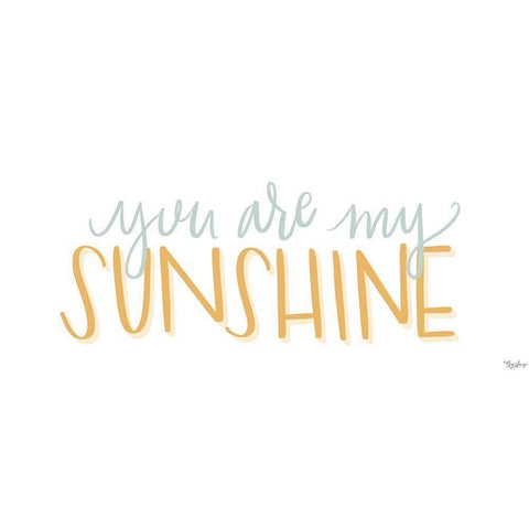 You Are My Sunshine Black Modern Wood Framed Art Print by Louise, Gigi