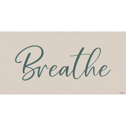 Breathe Black Modern Wood Framed Art Print with Double Matting by Louise, Gigi