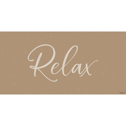 Relax Black Modern Wood Framed Art Print with Double Matting by Louise, Gigi