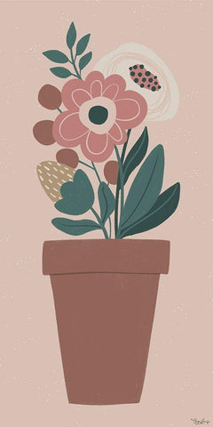 Shed Flower 2 Black Ornate Wood Framed Art Print with Double Matting by Louise, Gigi