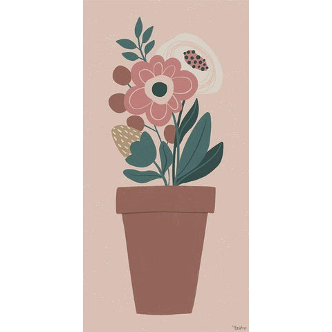 Shed Flower 2 Black Modern Wood Framed Art Print by Louise, Gigi