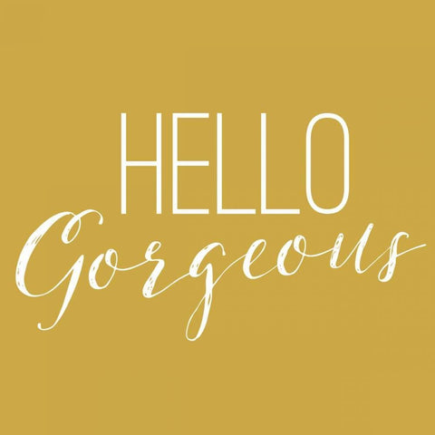 Hello Gorgeous 2 Black Modern Wood Framed Art Print by Louise, Gigi