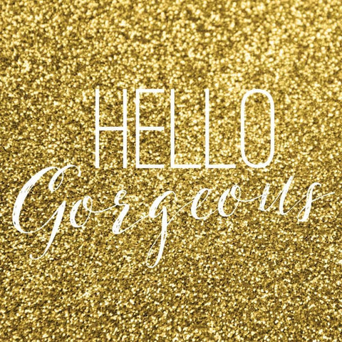 Hello Gorgeous White Modern Wood Framed Art Print by Louise, Gigi