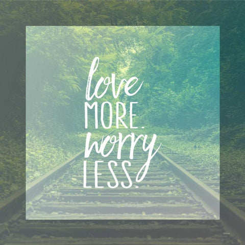 Love More White Modern Wood Framed Art Print with Double Matting by Louise, Gigi