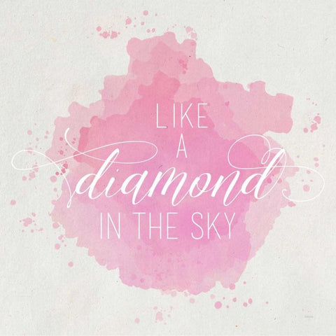 Diamond Sky Pink Black Modern Wood Framed Art Print by Louise, Gigi