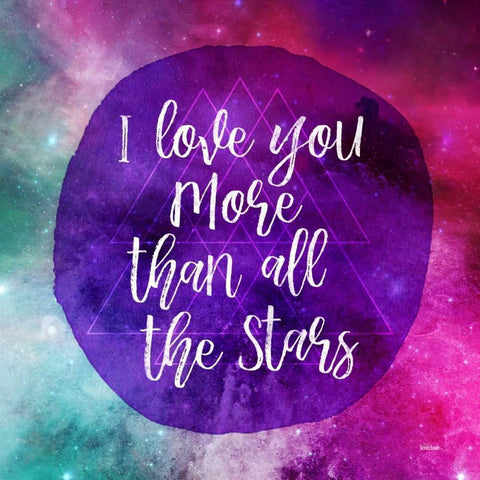 Starry Loved Black Modern Wood Framed Art Print by Louise, Gigi