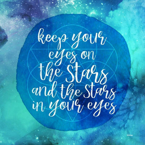Starry Eyes Black Modern Wood Framed Art Print by Louise, Gigi